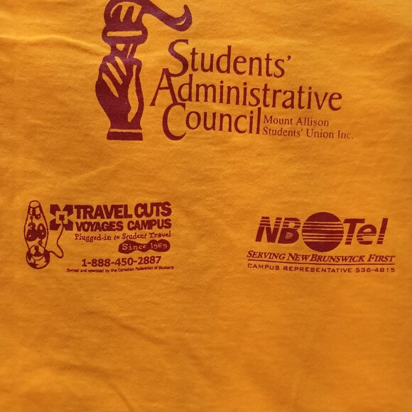 Vintage Y2K Mount Allison University "It's A Mt. A World" T-Shirt Adult Large - Picture 5 of 12